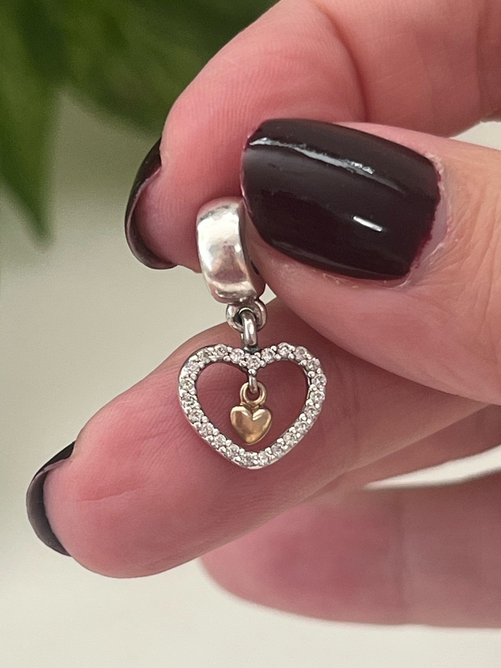Pandora Forever in My Heart Dangle Charm featuring 14K Yellow Gold, Two-Tone